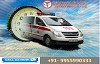 Panchmukhi Road Ambulance Services in Akshardham with Medical Team