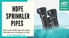 Best HDPE Sprinkler pipe Manufacturers Company in India