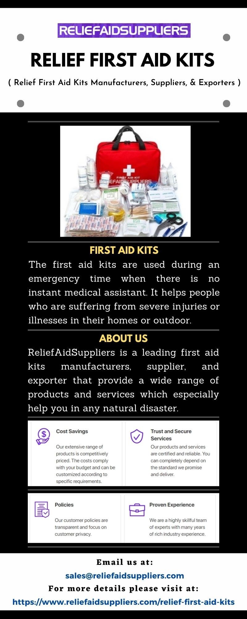 Relief First Aid Kits Manufacturers