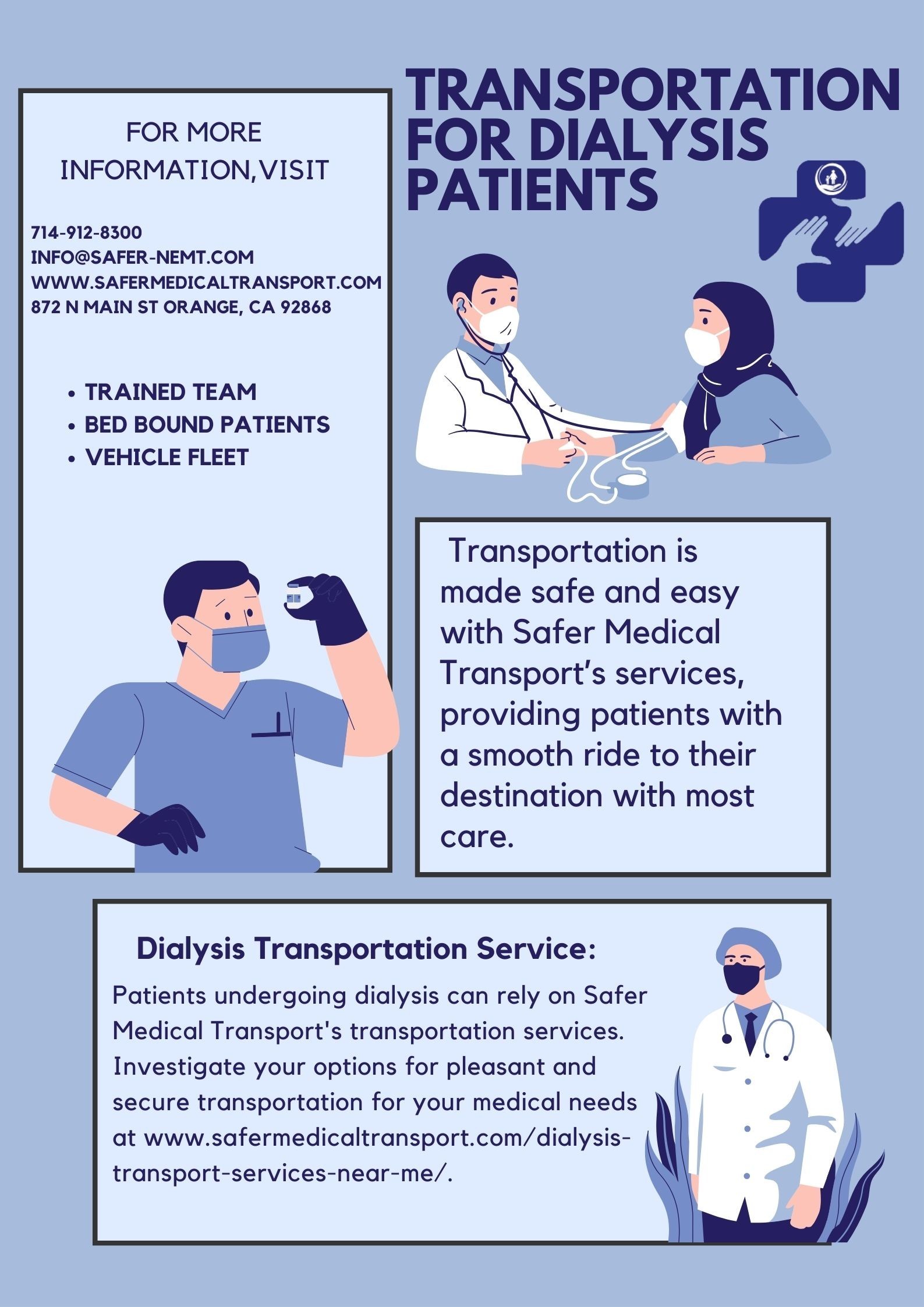 Transportation for Dialysis Patients - safermedicaltransport.com