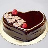 Mothers Day Heart Shaped Chocolate Cake Delivery In India