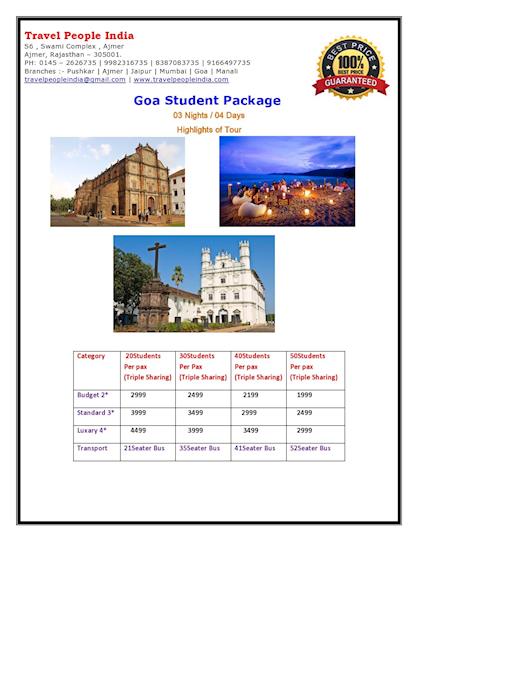 goa student package