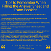 Tips to Remember When Filling the Answer Sheet and Exam Booklet