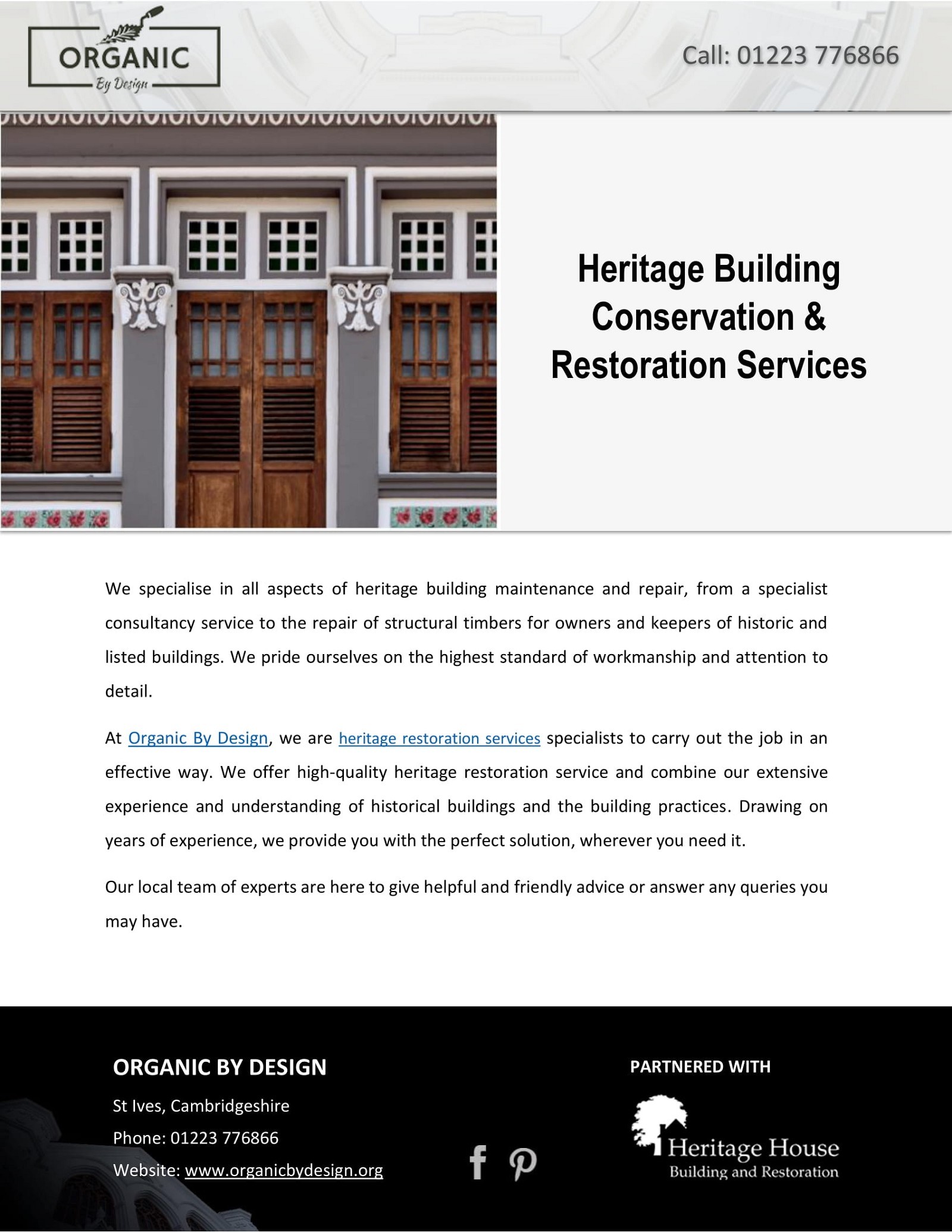 Heritage Building Conservation & Restoration Services