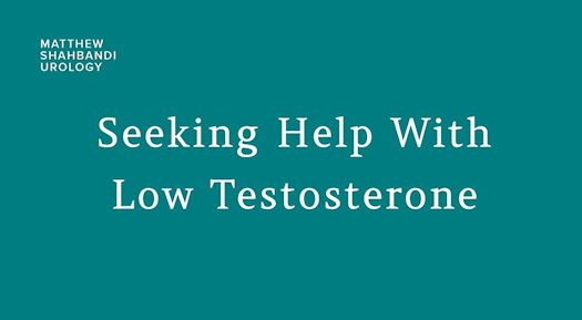Seeking help with low testosterone