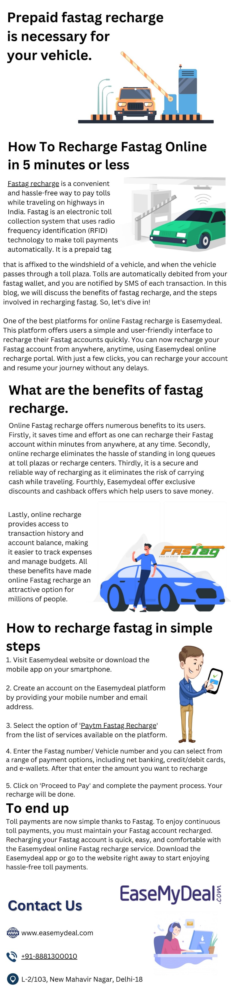 Prepaid fastag recharge is necessary for your vehicle