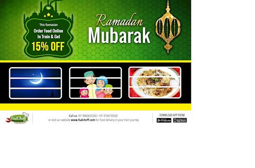 Ramadan Offer - Online Food Order In Train and Get 15% Off on FudCheff App