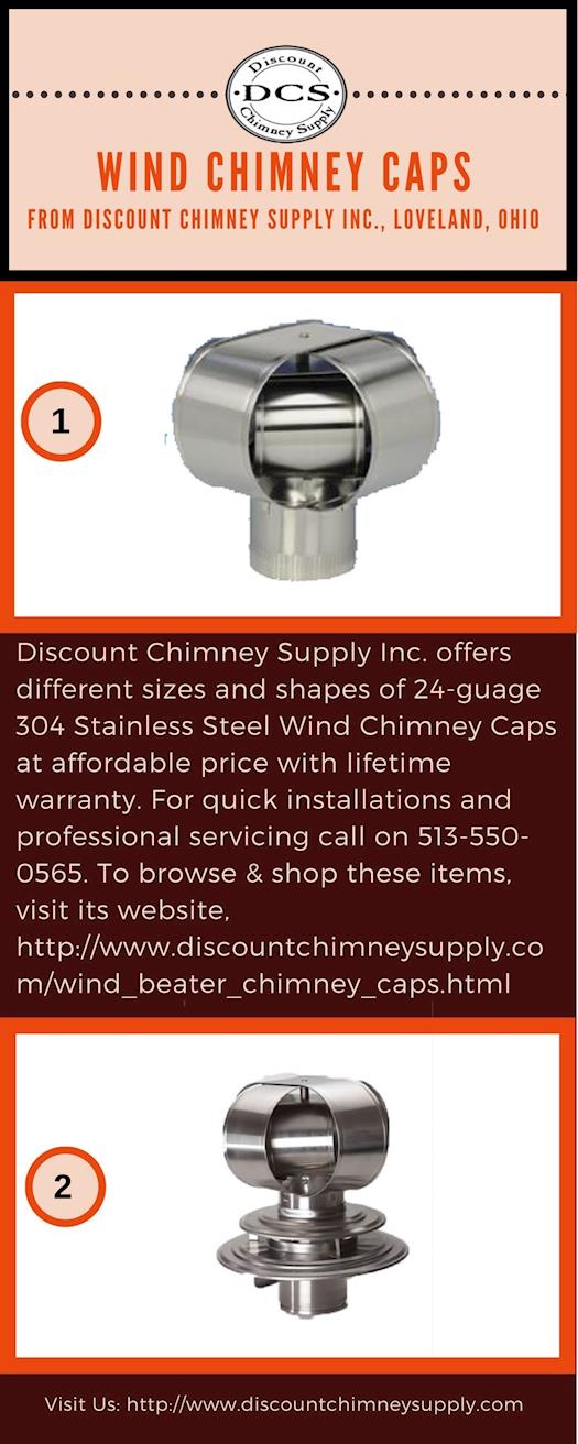 Buy Stainless Steel Wind Chimney Caps from Discount Chimney Supply Inc., Ohio, USA