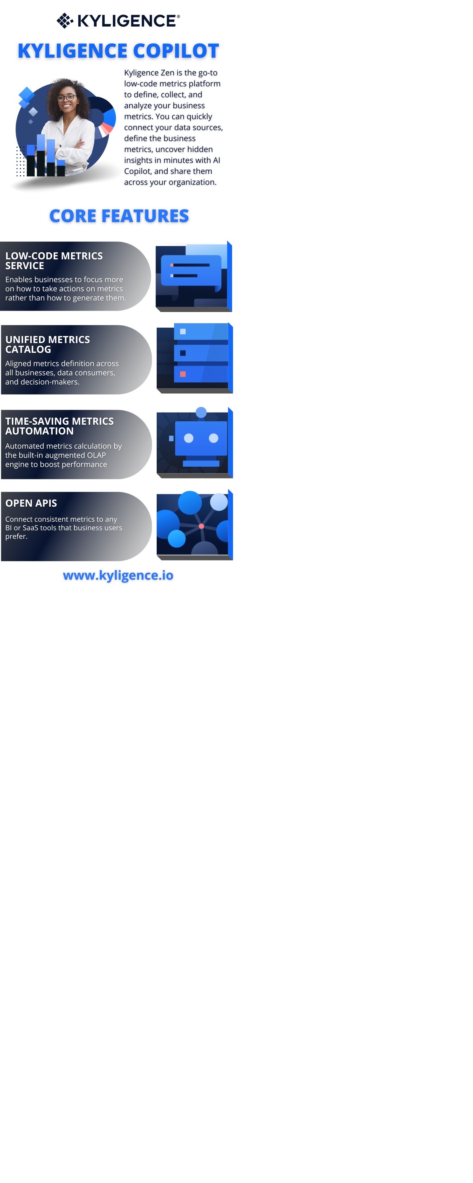 Kyligence AI-Powered Self-Service Analytics Metrics Platform