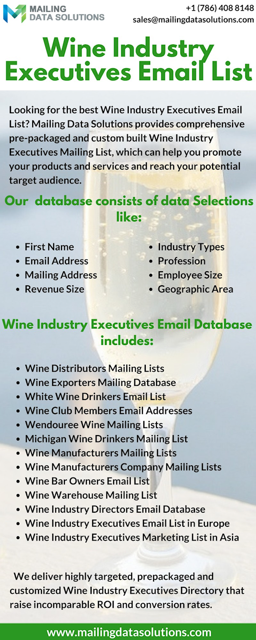 Looking for the best Wine Industry Executives Email List?