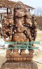 wooden ganesh statue panchamukhi fiveface 