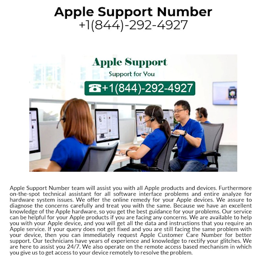 Apple Technical Support Number 1-844-292-4927 | Apple Support