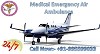 Medical Emergency Air Ambulance Service in Bhopal by Panchmukhi