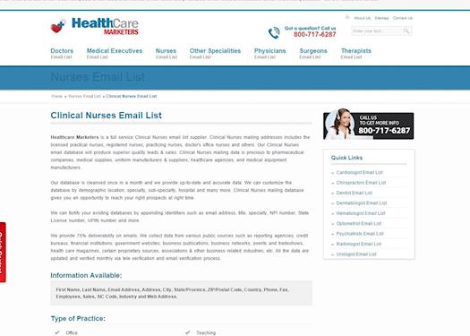 Get only permission based and opted in contacts from Clinical Nurses Email List