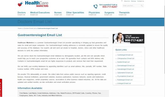 Your search for the most reliable database ends at Gastroenterologist Mailing List 