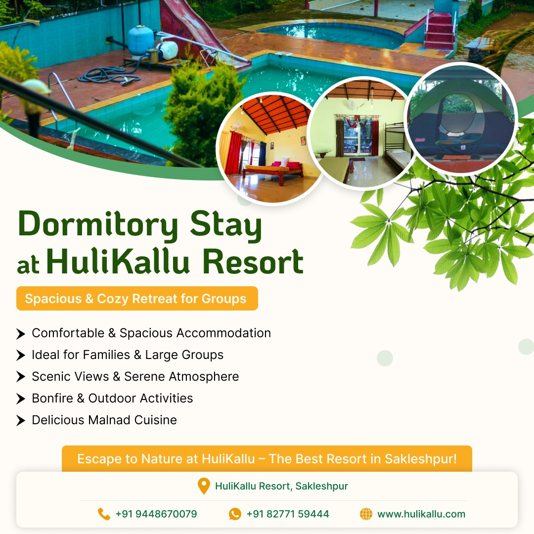 Dormitory Stay at HuliKallu Resort – Perfect for Groups & Families!