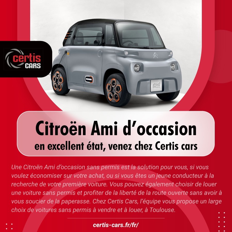 Citroën Ami d’occasion en excellent état, venez chez Certis cars