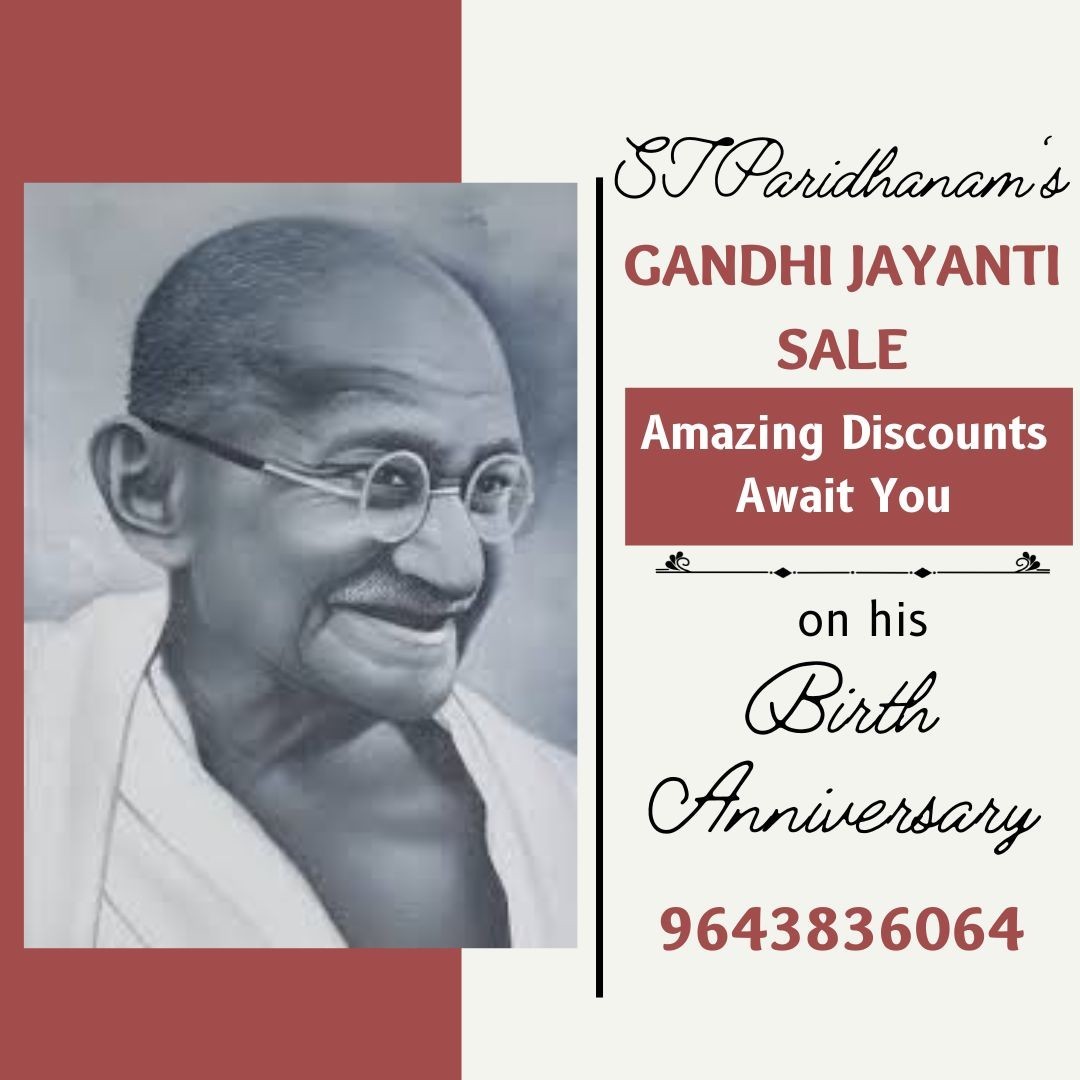 ''Embrace Gandhi Jayanti with ST Paridhanam: Fashion, Values, and Unity!''