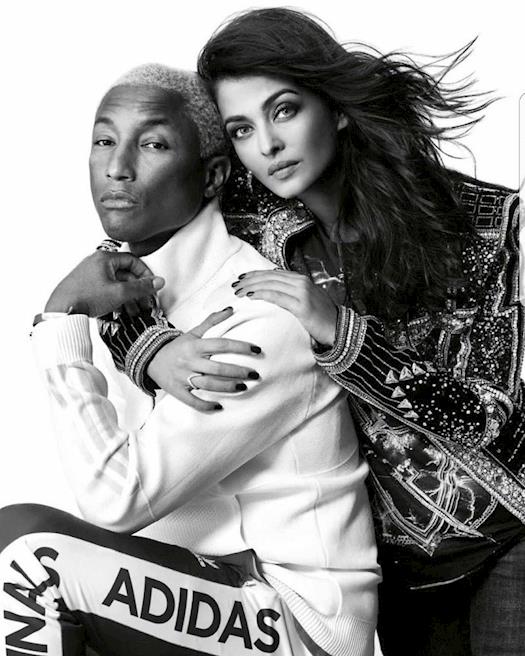 Aishwarya Rai and Pharrell Williams On Vogue Cover