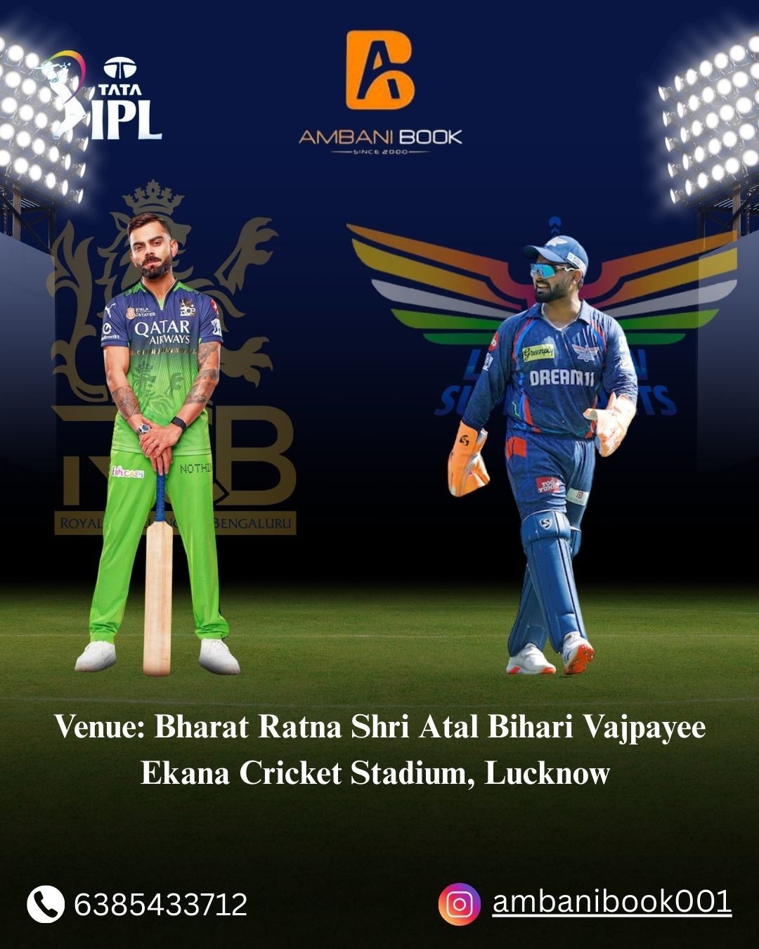 The ambanibook Matchday Magic: Reviewing the Thrilling Encounter Between LSG and RCB in IPL 2025.