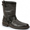 BLACK WEATHERED FULL GRAIN LEATHER BOOT
