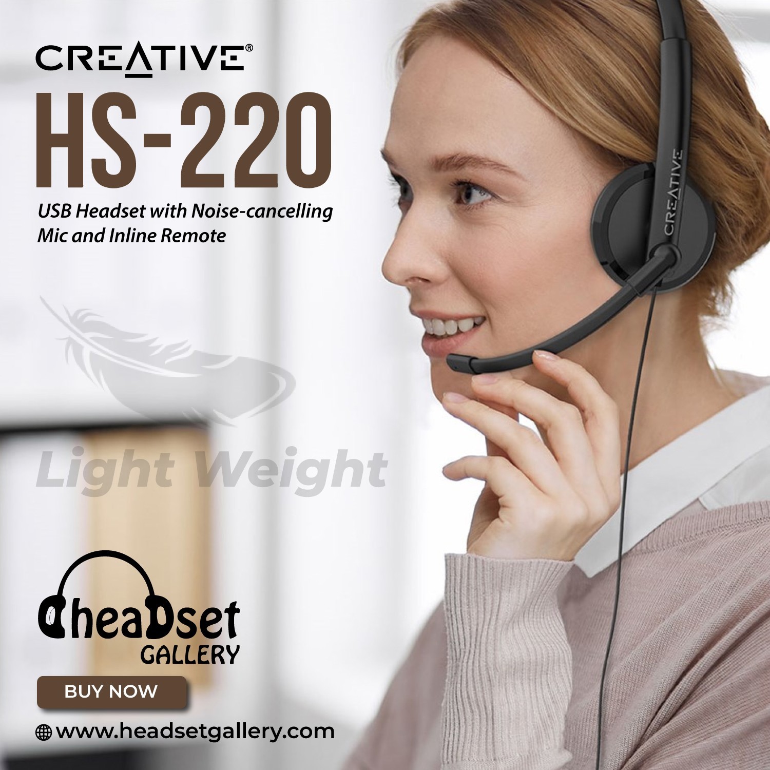 Headset Gallery - Creative Labs - HS-220 - 51EF1070AA001 - USB Headset
