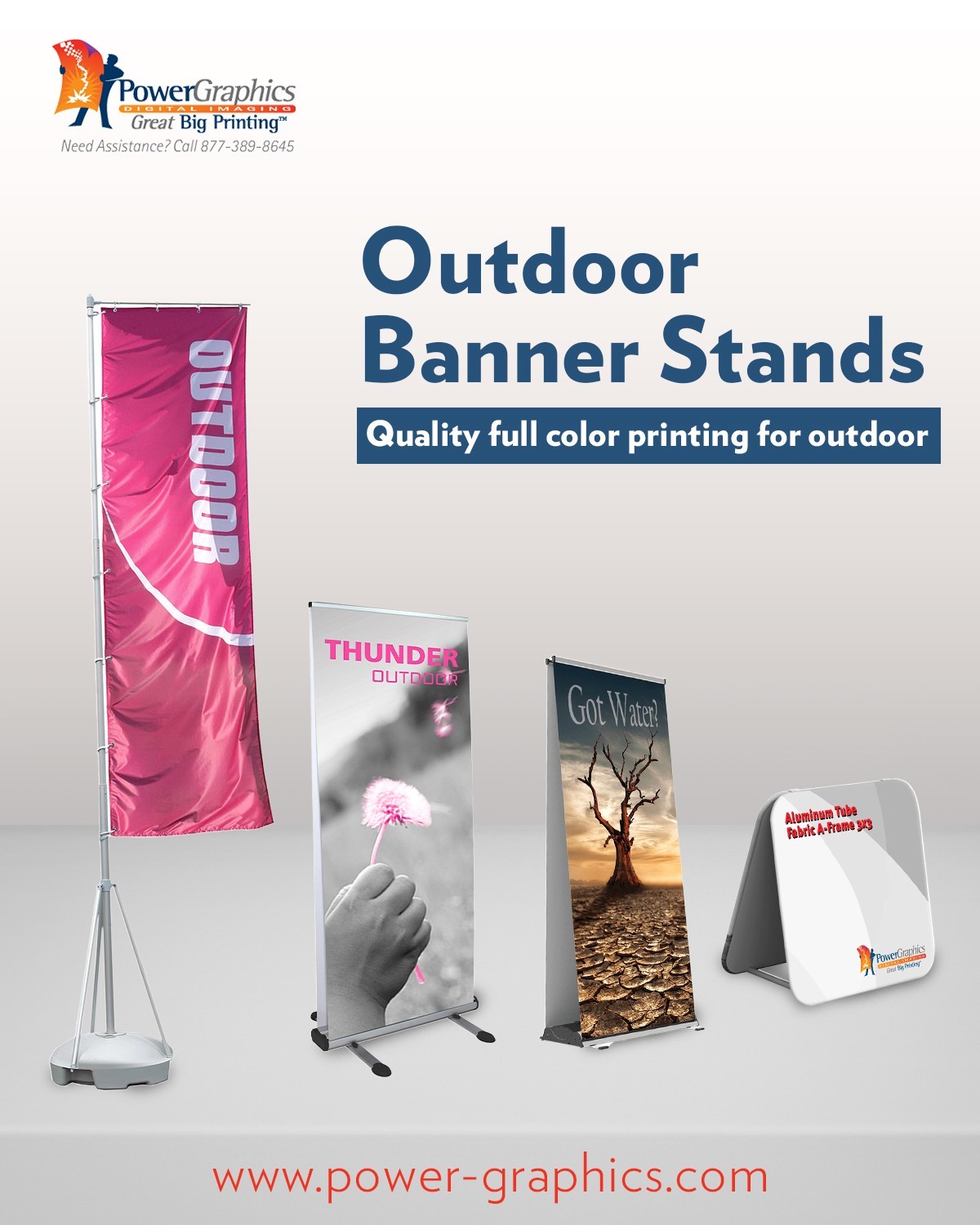 Buy Outdoor Banner Stands From Power Graphics