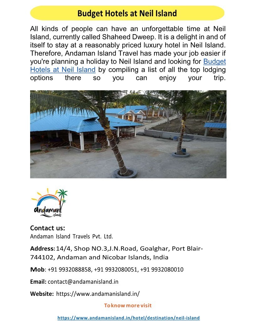 Budget Hotels at Neil Island