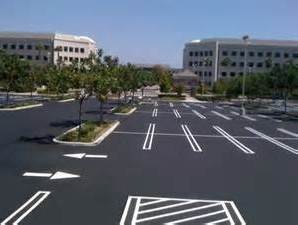 Newly Striped Parking Lots