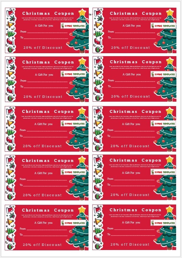 Christmas Coupon Template