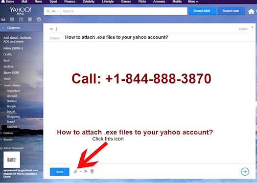 How to attach .exe files to your yahoo account?
