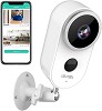 Wireless Home Security Camera, 1080P Video Rechargeable Battery Powered WiFi Surveillance Camera wit