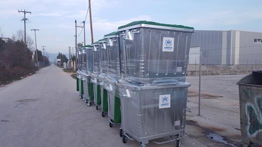 Waste bins for UNHCR