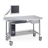 Stainless Top Lab Table w/wire shelf & drawer