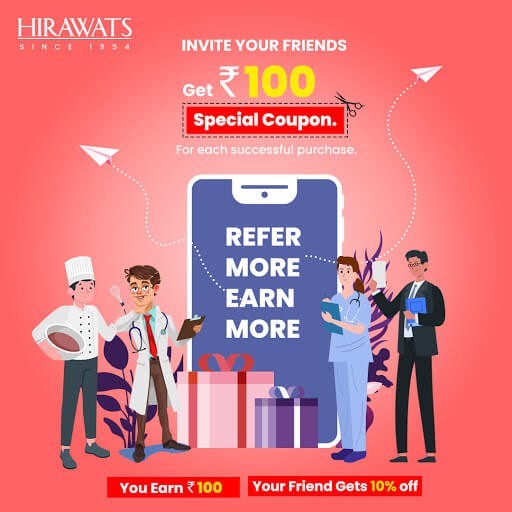 Refer Your Friends and Get 10% Off on First Purchase-Hirawats Online