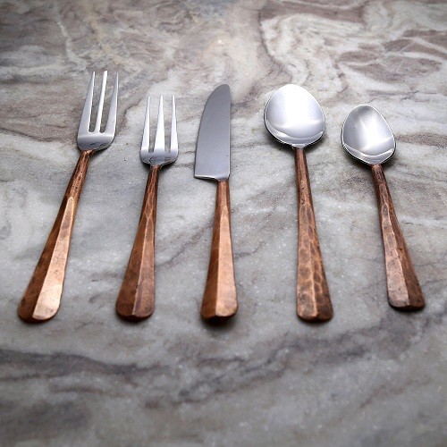 Wow Your Guests with Copper Flatware Set Inspired by Tradition 