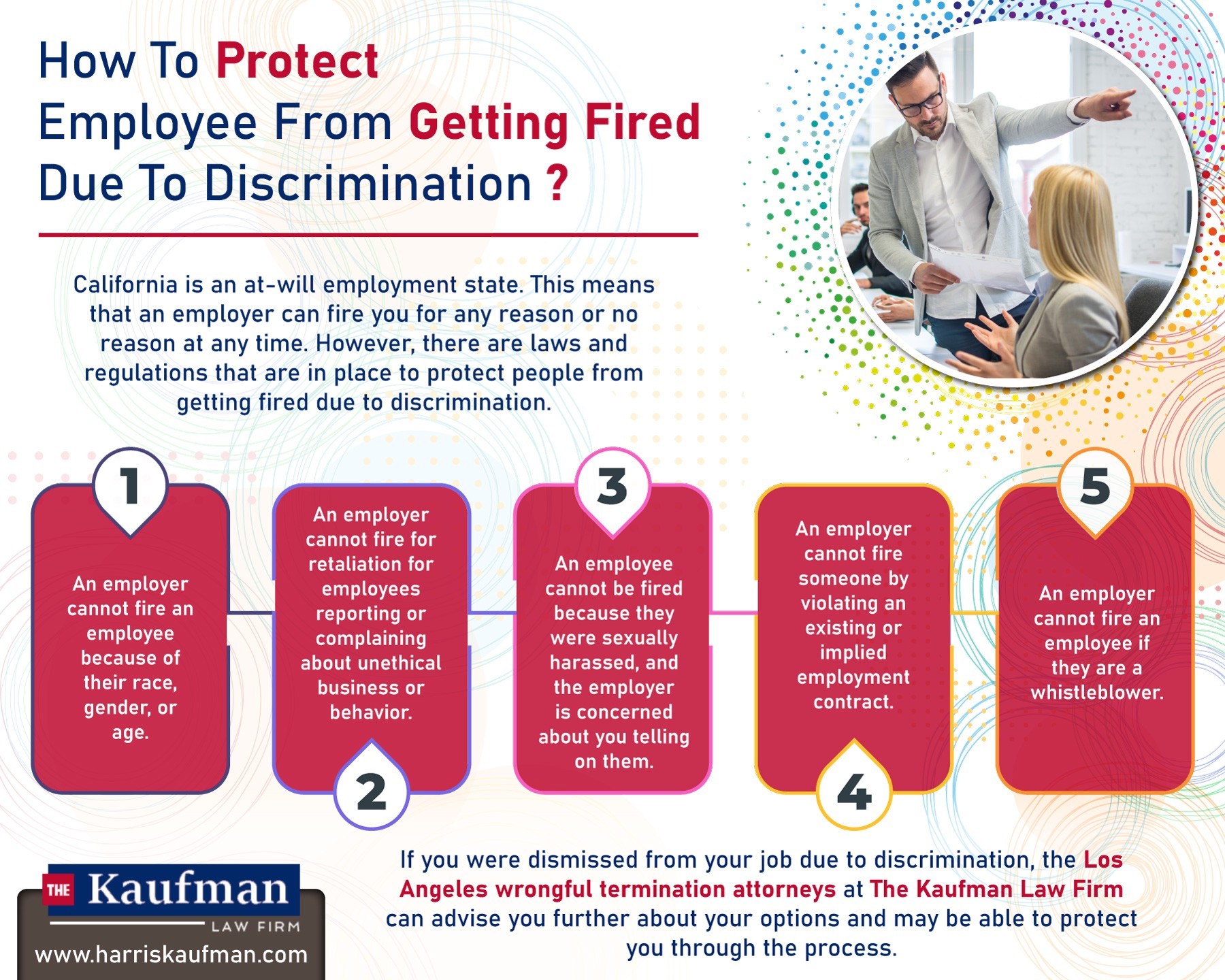 How To Protect Employee From Getting Fired Due To Discrimination?