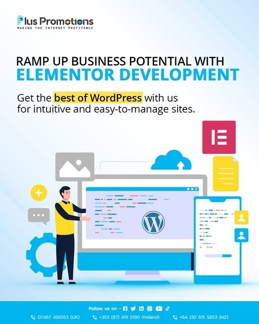 Potential With Elementor Development | Wordpress Website | Plus Promotions UK Limited