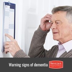 warning sing of Dementia
