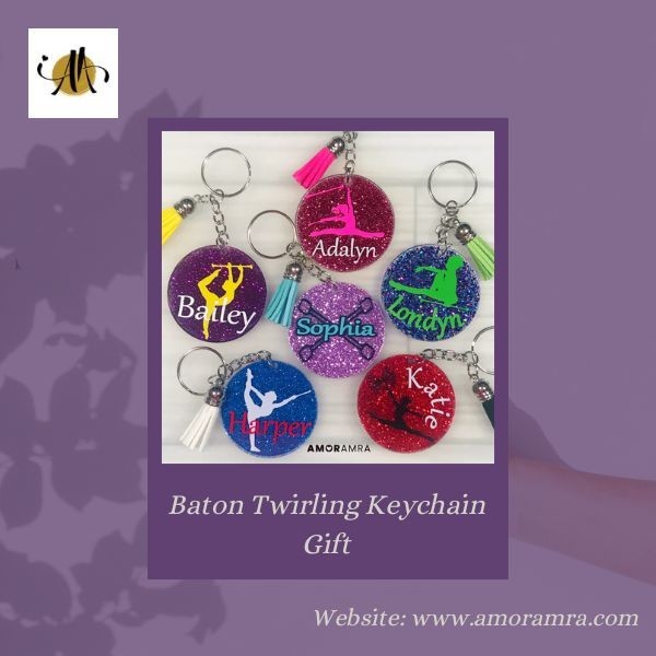 Baton Twirling Keychain Gift