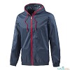 Blue and Red Zipped Rain Jacket