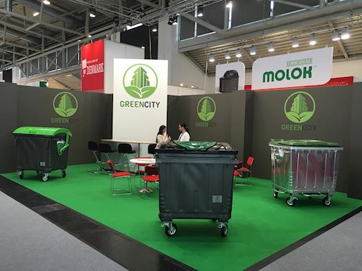 Green City International waste bins on IFAT Munich 2016