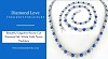 Beautiful Sapphire Round Cut Diamond 14k White Gold Tennis Necklace