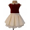 Faye Red & Cream Pleated Kids designer dresses