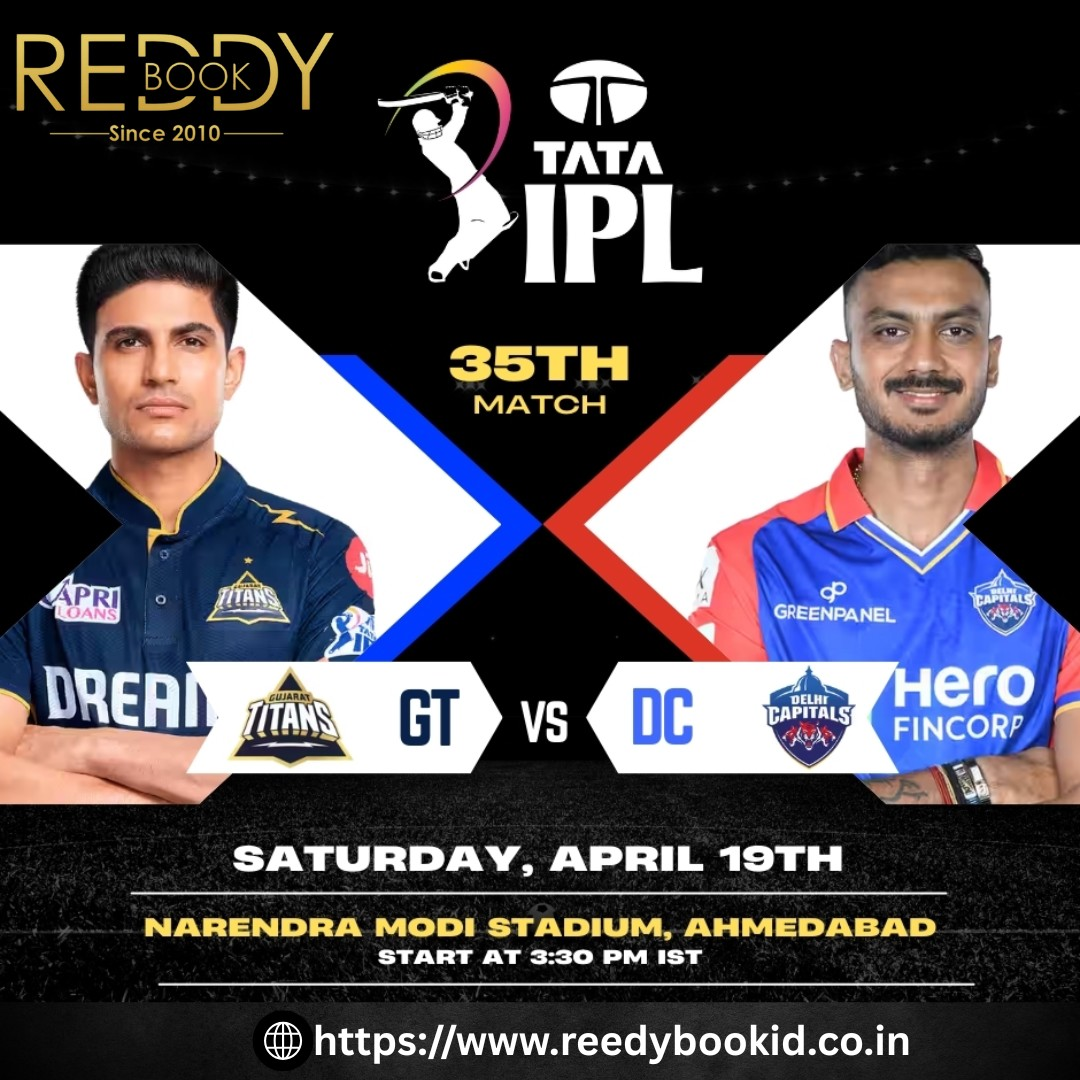 Reddy Anna Book ID Use It for IPL 2025 Match Gujarat Titans vs Delhi Capitals – Apr 19
