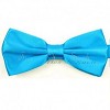 Cheap Plain Bow Ties-Aqua/Marine Blue