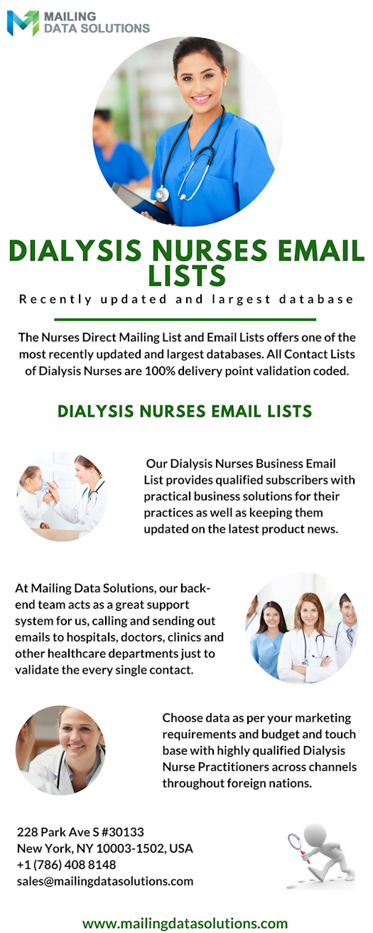 Are you looking for Dialysis Nurses Email Lists? 