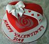 Choose this heart shaped red valentine day cake in Noida