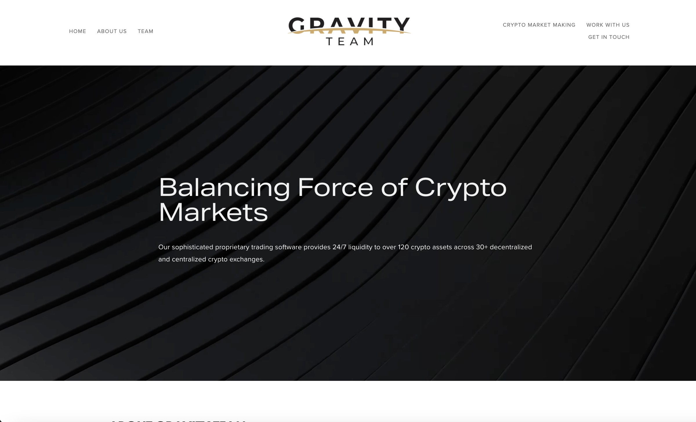Gravity Team - Balancing force of crypto markets