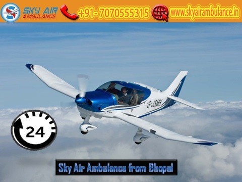 Get Sky Air Ambulance from Bhopal at Minimum Cost
